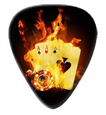 12 Flaming Cards Guitar Picks