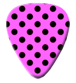 12 X Pink Polka Dot Guitar Picks