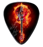 12 Flaming Guitar Picks