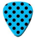 12 X Blue Polka Guitar Picks