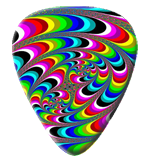 12 X Peacock Swirl Guitar Picks